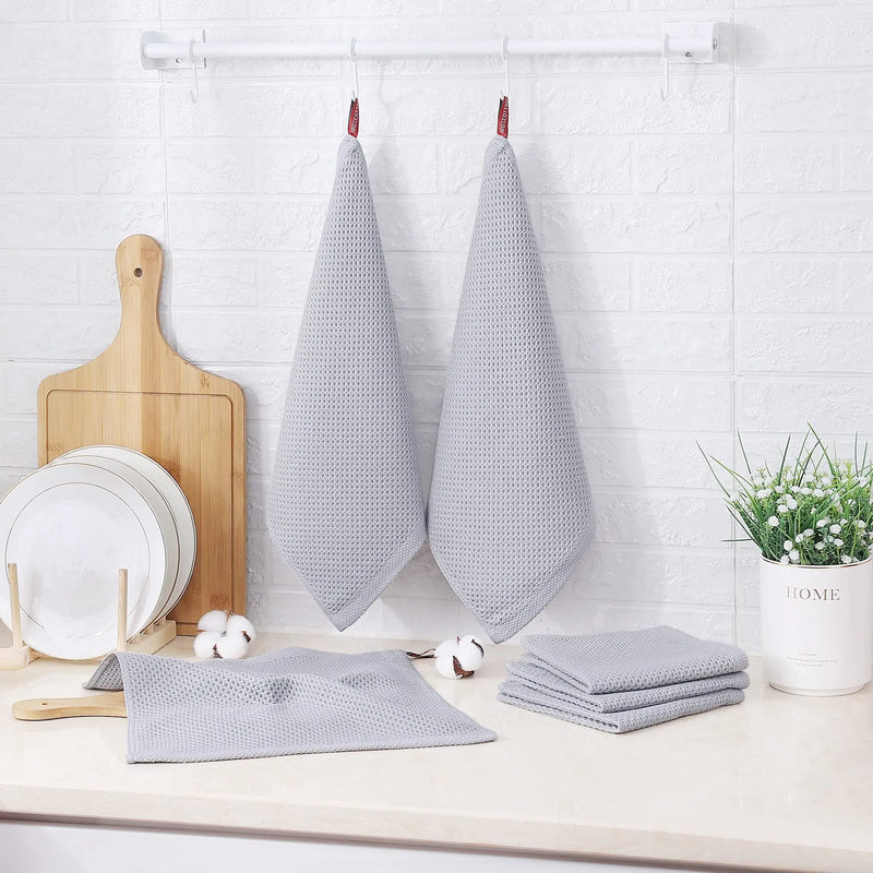 Axyaa Cotton Kitchen Towel Set: Absorbent, Quick Dry & Soft Dishcloths