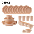 Axyaa Wheat Straw Cutlery Set - Unbreakable Eco-Friendly Dining Tableware