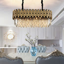 Axyaa Luxury Crystal Ceiling Chandelier Pendant Light for Living Room Kitchen Island