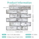 Axyaa 3D Brick Wall Stickers: 10Pcs Peel and Stick Adhesive Tiles, Waterproof Kitchen Decor