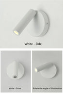 Axyaa Adjustable LED Wall Sconce Spotlight for Bedroom Study • Rotating 3W Reading Lamp