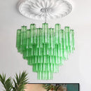 Axyaa Glass Art Pendant Light - White Pink Modern French Design for Home Decor