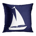 Axyaa Nautical Sailboat Anchor Blue Pillow Cover 40x40 Square Rudder Home Decoration
