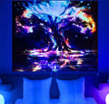 Axyaa Psychedelic Tree of Life Fluorescent Tapestry UV Wall Hanging