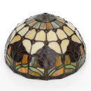 Stained Glass Tulip Flower Style Lamp Shade 12 Inch Red for Table Lamp - Axyaa
