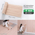 Axyaa Sxp Self-Adhesive Stone Wall Stickers, 2.2mm Thick, 15.75X118.11In, Easy Peel & Stick