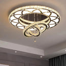 Axyaa Titanium Gold Crystal Chandelier | Modern Minimalist Bedroom Lamp