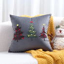 Axyaa Embroidered Snowflakes Christmas Cushion Cover