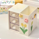 Axyaa Kawaii Desk Pen Holder & Organizer Box - Multifunctional Desktop Storage Organizing
