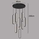 Modern LED Chandeliers by Axyaa: Stylish Staircase Pendant Light for Living Room
