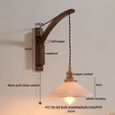Axyaa Nordic LED Wall Sconce Walnut Copper Stair Light - Modern Home Decor