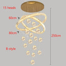 Axyaa Crystal Chandelier for Modern Home Stair, Living Room, Dining Room Lighting