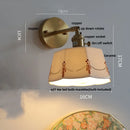 Axyaa Ceramic Brass LED Wall Light Fixture Reading Lamp