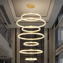 Axyaa Modern LED Pendant Staircase Chandeliers for Living Room Indoor Lighting
