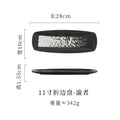Axyaa Ceramic Rectangular Sushi Plate Folded Edge Dim Sum Tray