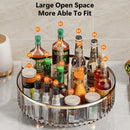 Axyaa Rotating Spice Rack Organizer with Base Storage Bin for Kitchen and Cosmetic Storage