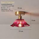 Nordic Glass/Ceramic Ceiling Light by Axyaa - Vintage E27 Fixture for Hallway