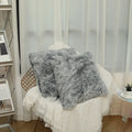 Axyaa Super Soft Faux Fur Throw Pillow Cover for Sofa Bed, 45x45 CM