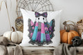 Colorful Ghost & Pumpkin Pillow Cover for Sofa, Bedroom, Car by Axyaa