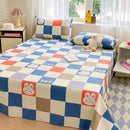 Axyaa Cotton Coarse Cloth Bed Sheet Set, Soft Mat & Quilt - Single/Double, Print, Washable