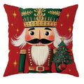 Nutcracker Pillowcase by Axyaa: Festive Christmas Room Decor & Sofa Cushion Cover