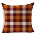 Axyaa Thanksgiving Pumpkin Maple Leaves Linen Cushion Cover for Home Decor