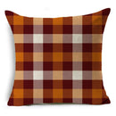 Axyaa Thanksgiving Pumpkin Maple Leaves Linen Cushion Cover for Home Decor