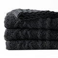 Axyaa Chenille Plaid Throw Blanket - Soft & Thick Knitted Bedspread