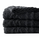 Axyaa Chenille Plaid Throw Blanket - Soft & Thick Knitted Bedspread
