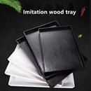 Axyaa Imitation Wood Pattern Food Storage Tray Set - Tea Coffee Snack Dishes
