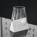 Axyaa Glass Vase on Marble Base for Modern Home Décor