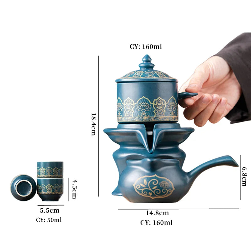 Axya™ Chinese Kung Fu Tea Set: High-grade Bone Teapot & Tea Cup Set