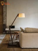 Axyaa Solid Wood LED Floor Lamp for Living Room Bedroom Study Tea House