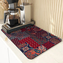 Axyaa Vintage Absorbent Drain Pad Kitchen Bathroom Placemat - Anti-Slip and Splash-Proof
