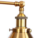 Axyaa Industrial Vintage LED Wall Light - 2 Heads Gold Loft Iron Lamparas De Pared