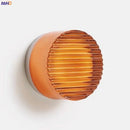 Axyaa Amber Glass LED Wall Sconce: Modern Nordic Bedroom Bathroom Light