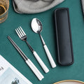 Axyaa Ceramic Handle Cutlery Set in Box