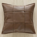 Axyaa Slub Woven Texture Pillow Cover in Black Brown for Living Room Sofa Bed