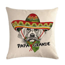 Axyaa Cartoon Animal Flax Cushion Cover for Sofa - Fashionable and Fun Design