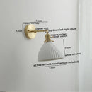 Nordic Modern LED Wall Light Axyaa Ceramic Bedside Lamp Pull Chain Switch