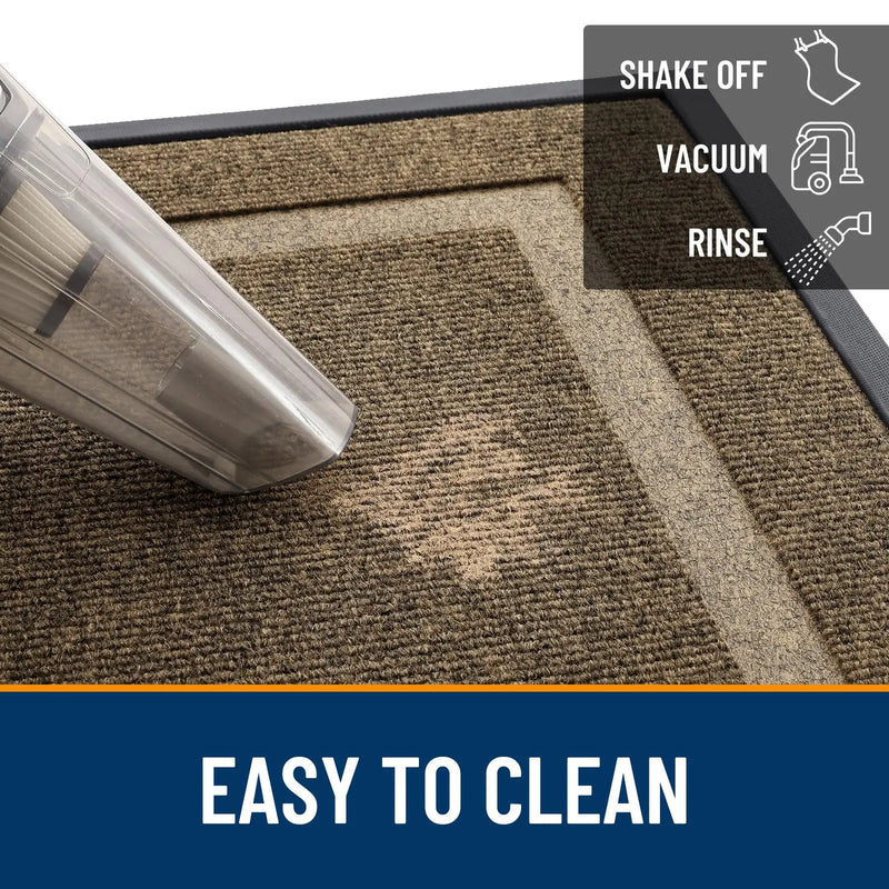 Axyaa Rubber Indoor Outdoor Entryway Mat Easy Clean Low Profile Fade Resistant Mats