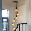 Axyaa Crystal Chandelier Pendant Light for Modern Home Decoration and Stair Lighting