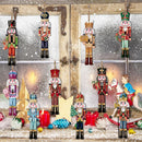 Axyaa Nutcracker Soldier Ornaments: Colorful Wooden Figures for Xmas Tree & Home