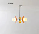 Axyaa Glass Ball Pendant Light in Dark Brown Orange