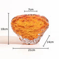 Axyaa Amber Glass Vase for Stylish Flower Arrangement and Desk Decoration