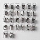 Axyaa Alphanumeric Cookie Mold Set: Stainless Steel Bakeware for DIY Baking & Dessert Decorating
