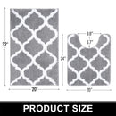 Axyaa Microfiber Bathroom Rugs Set 2 Pc - Non Slip Shaggy Bath Rug