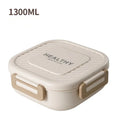 Axyaa Double-deck Divided Plastic Lunch Box - Kids Bento Box for Picnic & Fruit Salad