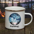 Axyaa Custom Name Constellations Print Enamel Camping Mug - Personalized Handmade Gift