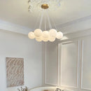 French Bubble Ball Pendant Light by Axyaa - Creamy Minimalist Design for Living Room & Bedroom
